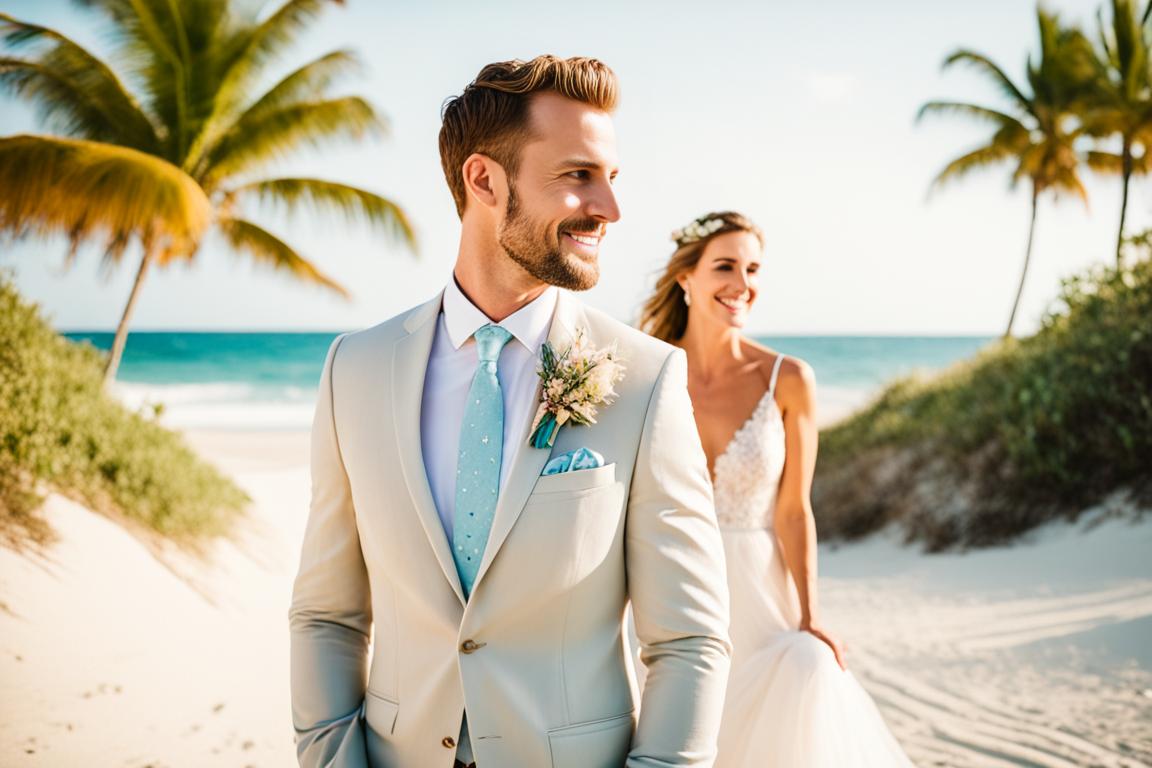 Best suit for beach wedding best sale