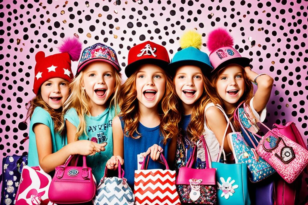 Kids hats, bags, and jewelry
